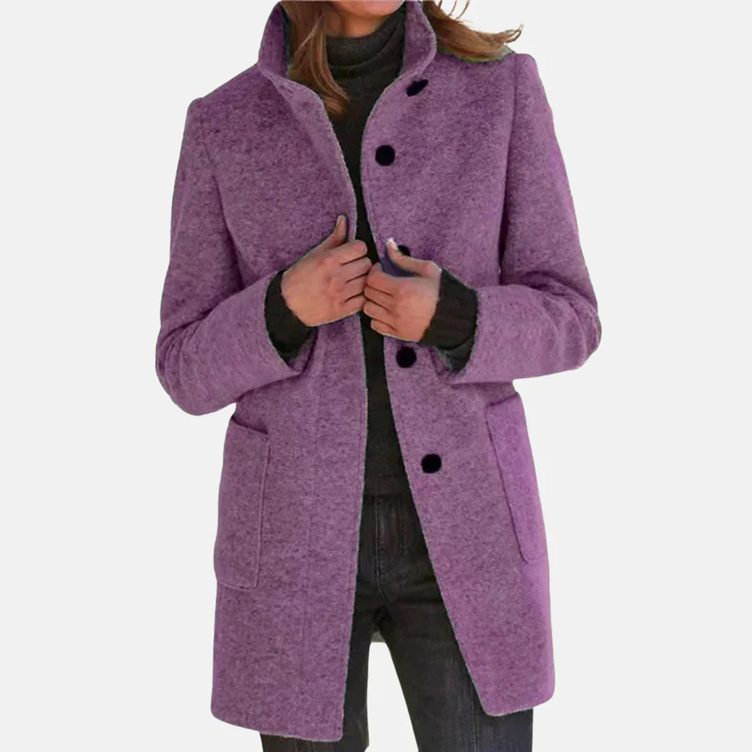 Tweed Coat Classic Wool Brown