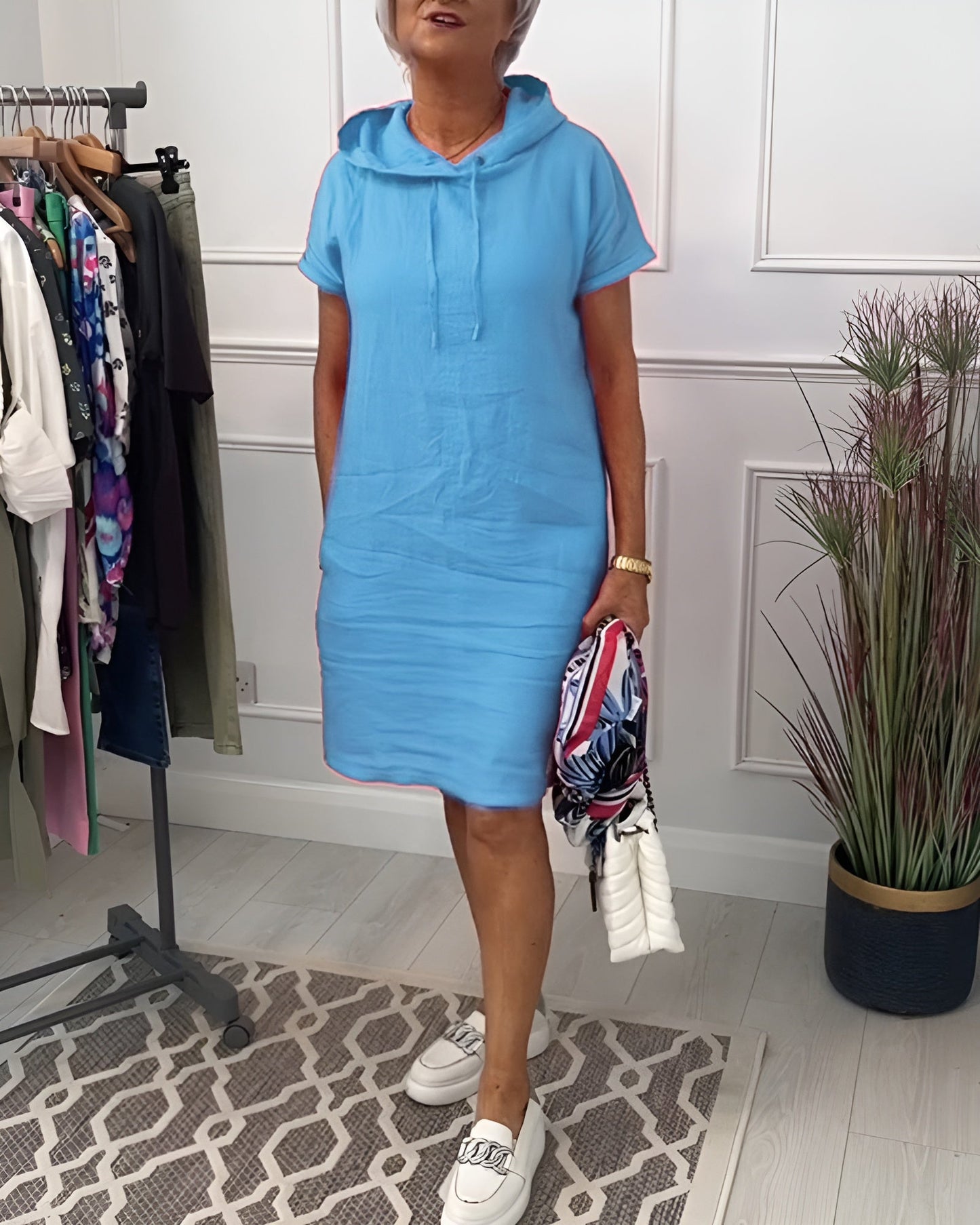 Women's Midi Hooded Casual Dress
