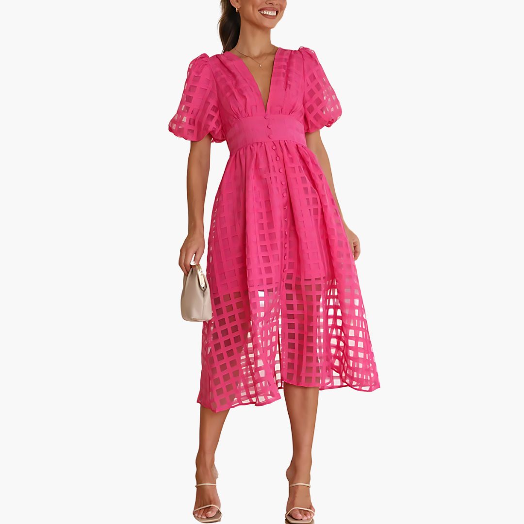 Liliana Women's Midi Dress Elegant Summer Style - VibreMode
