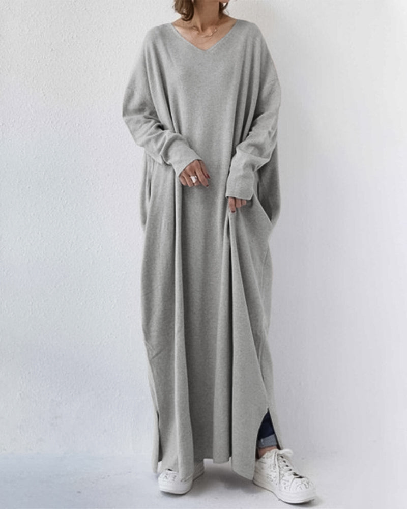 Women's Oversized Long Sleeve Winter Dress - VibreMode