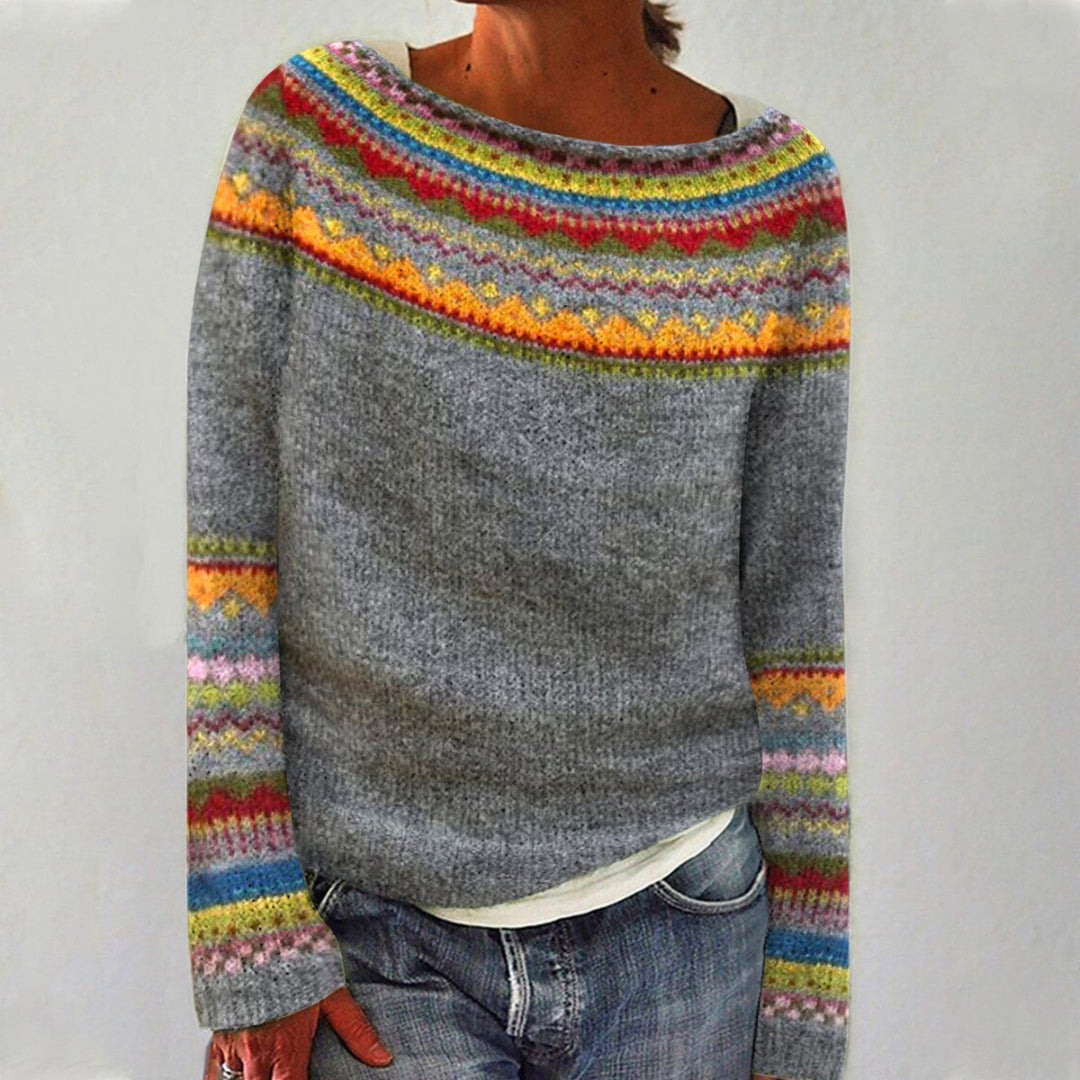Women's Long Sleeve Pullover Warm Round Neck - VibreMode