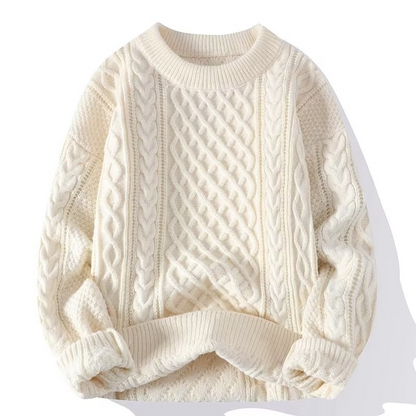 Traditional Crew Neck Knit Sweater