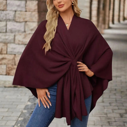 Women's Wrap Blouse Poncho Style