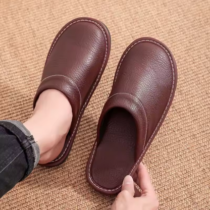 Men's Leather Slip On Clogs Shoes