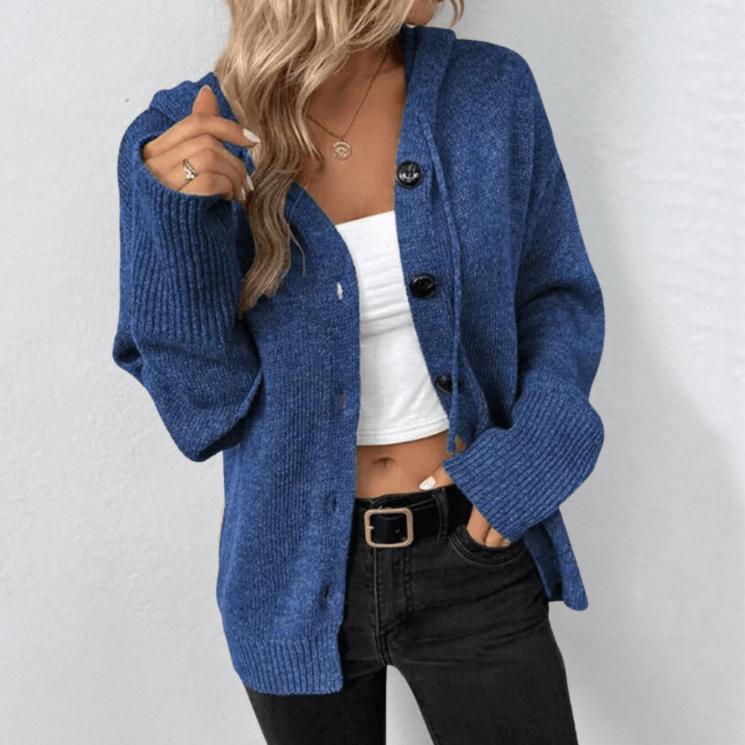 Women's Relaxed Fit Cardigan Soft Knit Beige
