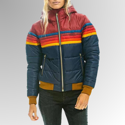 Women's Color Block Puffer Jacket