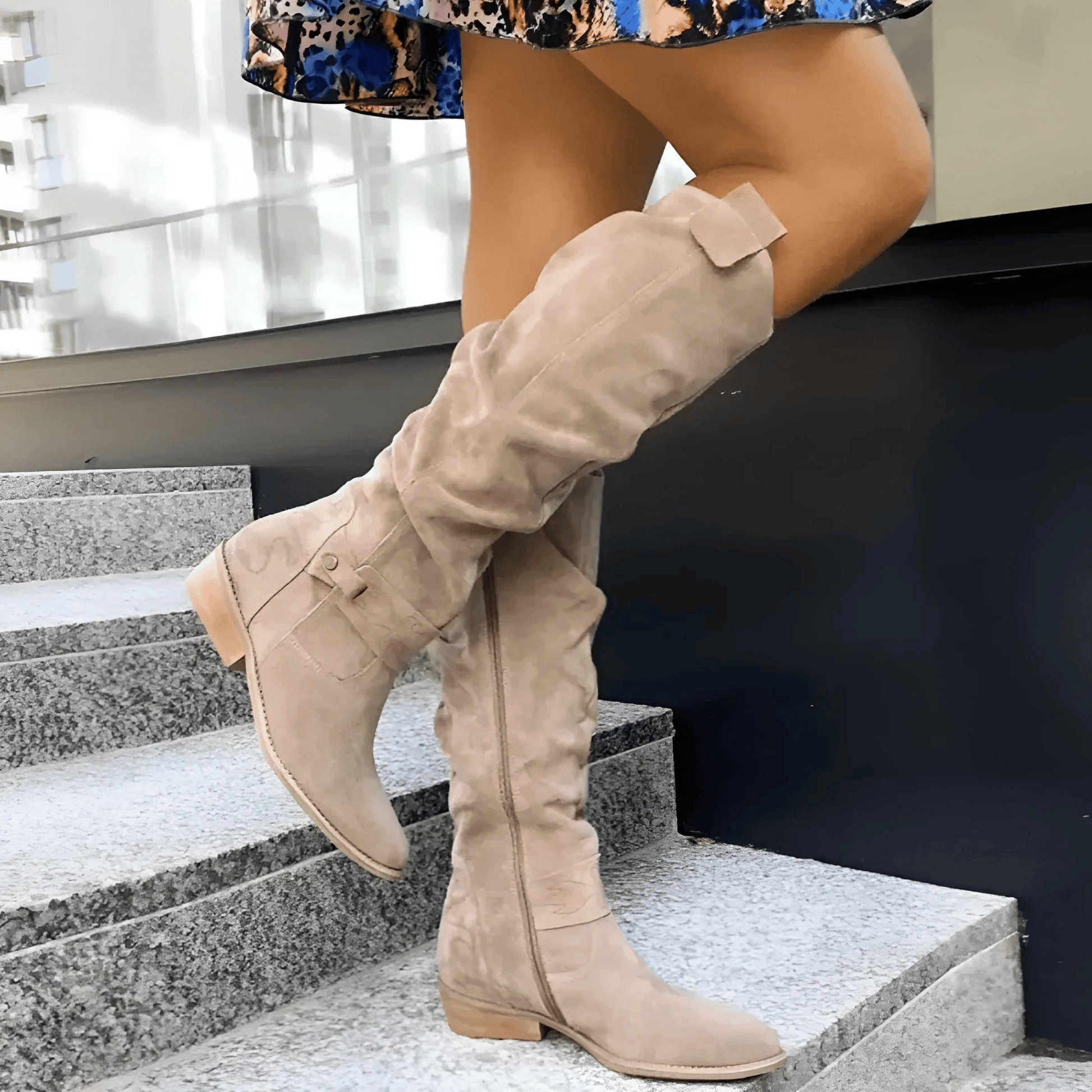 Women's Knee High Slouch Boots - VibreMode
