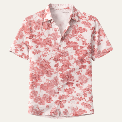 Men's Hawaiian Shirt Soft Coconut Print Tropical Beach - VibreMode