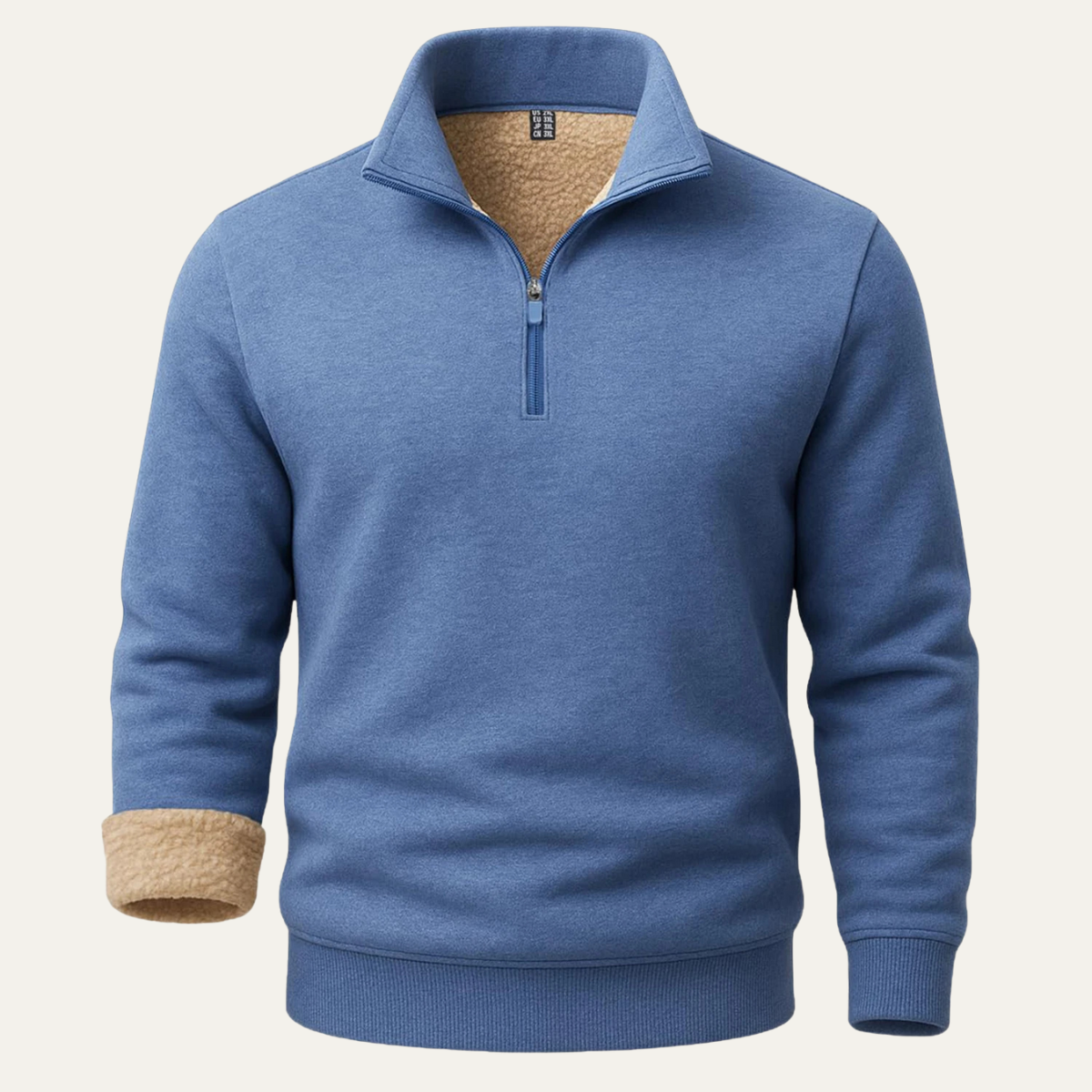 Men's Fleece Half Zip Turtleneck Sweater