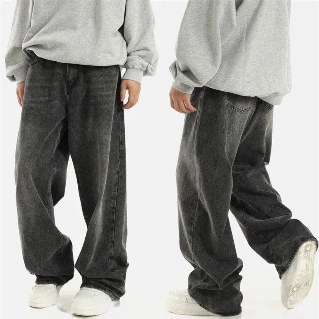Men's Straight Leg Wide Jeans