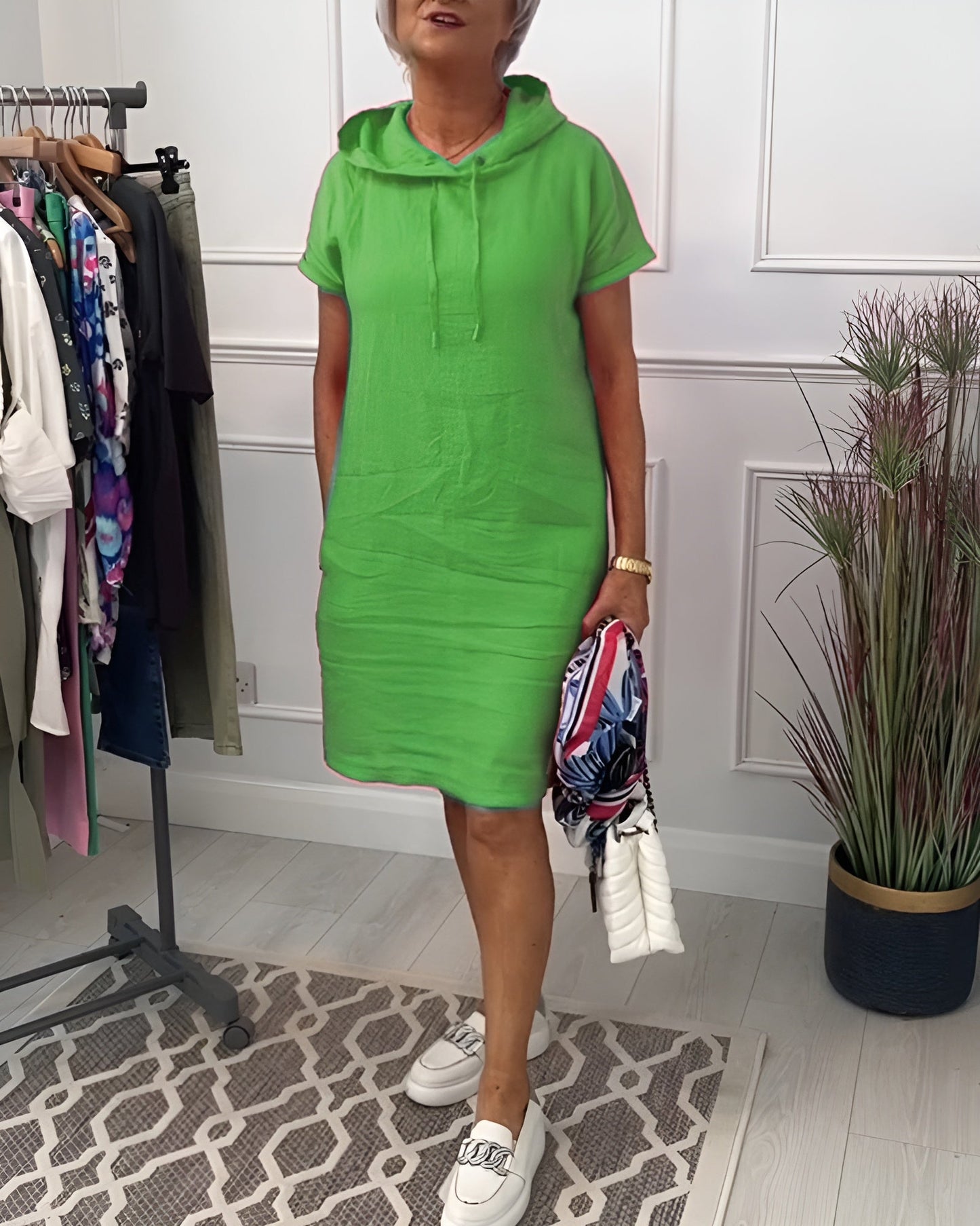 Women's Midi Hooded Casual Dress