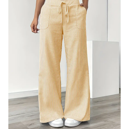 Women's Vertical Stripe Pants - VibreMode