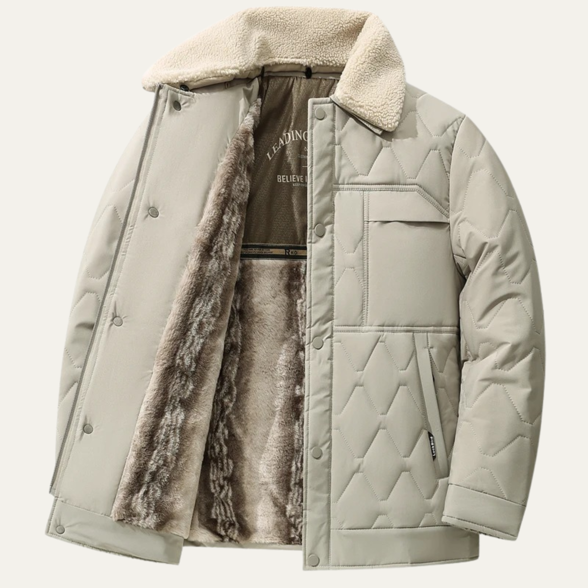 Men's Fleece Lined Baseball Jacket - VibreMode
