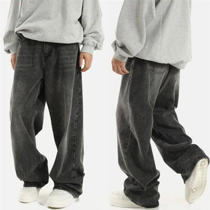 Men's Straight Leg Wide Jeans - VibreMode
