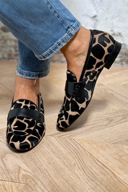 Women's Animal Print Pointed Loafers