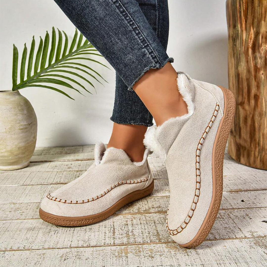 Women's Fur Lined Ankle Boots Anti-Slip Thick Sole