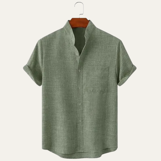 Men's Oversized Cotton Linen Shirt - VibreMode