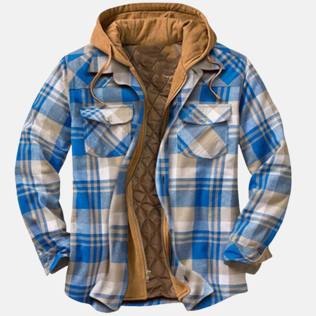 Men's Quilted Flannel Jacket Shirt