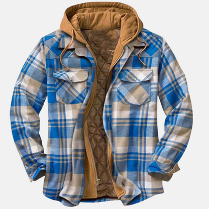 Men's Quilted Flannel Jacket Shirt
