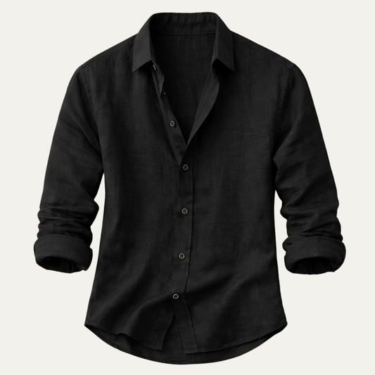 Mens Linen Button Up Shirt - VibreMode