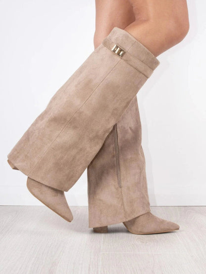 Emily | Women’s Leather Thigh-High Boots with Buckle Caliboot
