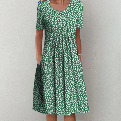 Women's Floral Pleated Dress