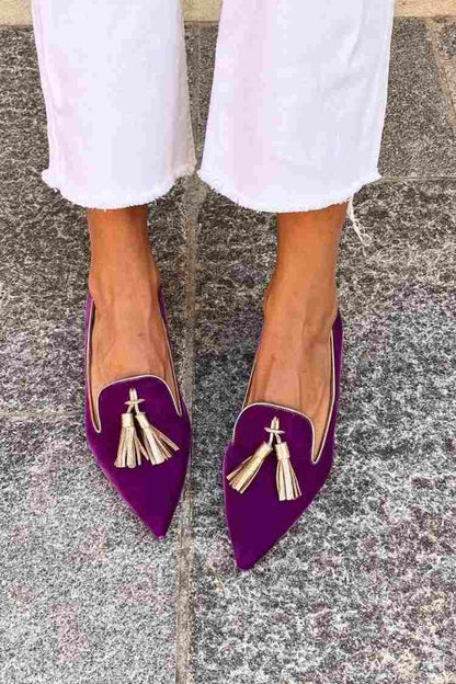 Fashion Tassel Slip On Shoes - VibreMode