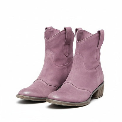 Women's Vintage Cowboy Ankle Boots