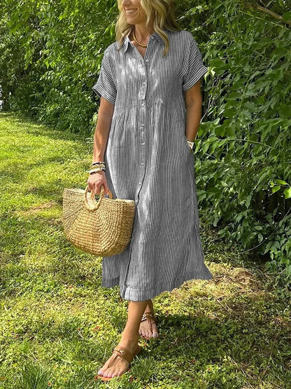 Women's Striped Button Up Shirt