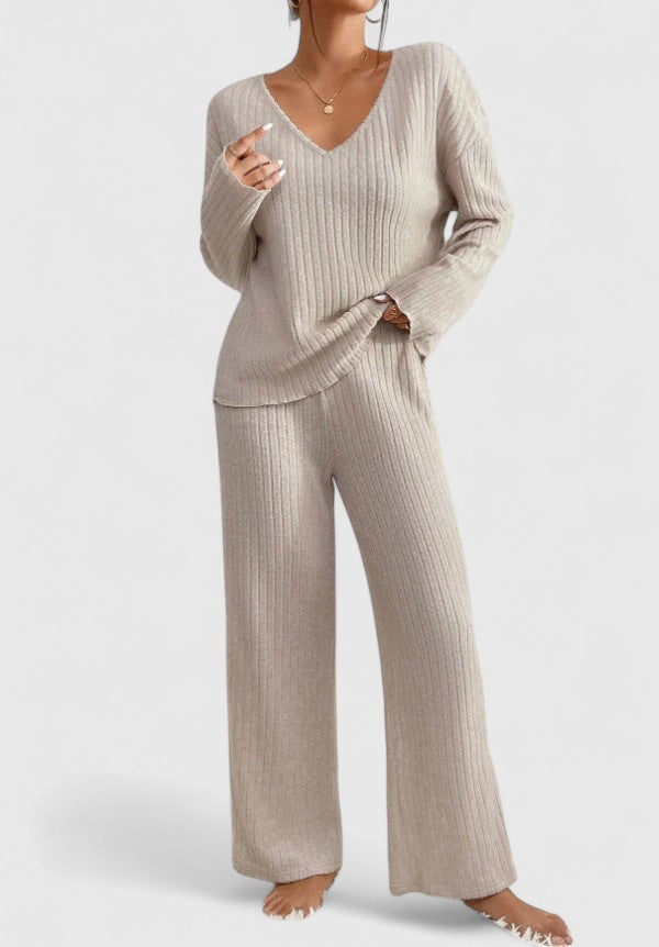 Women's Short Sleeve Knit Pajama Set - VibreMode