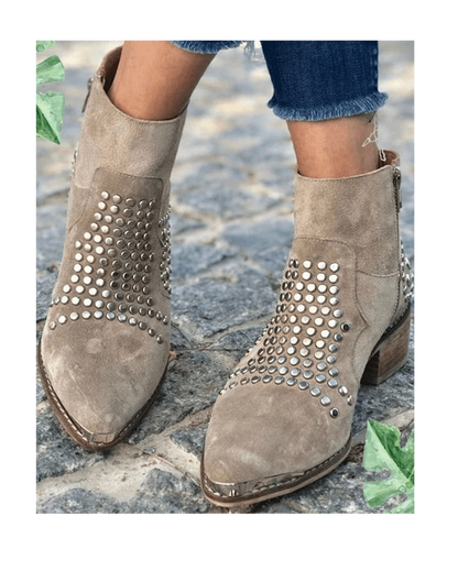 Women's Studded Edge Ankle Boots