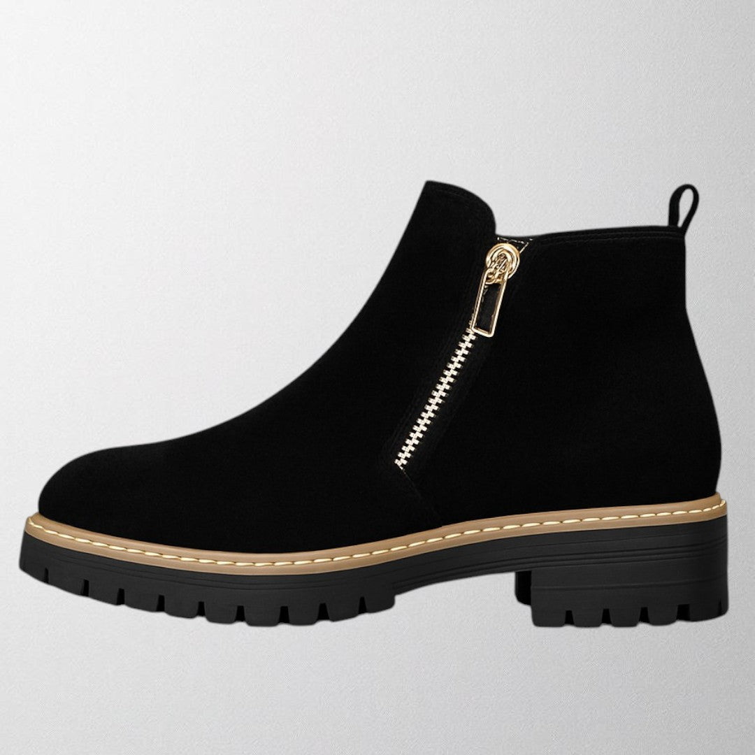 Women's Boots Side Zip Rounded Toe - VibreMode