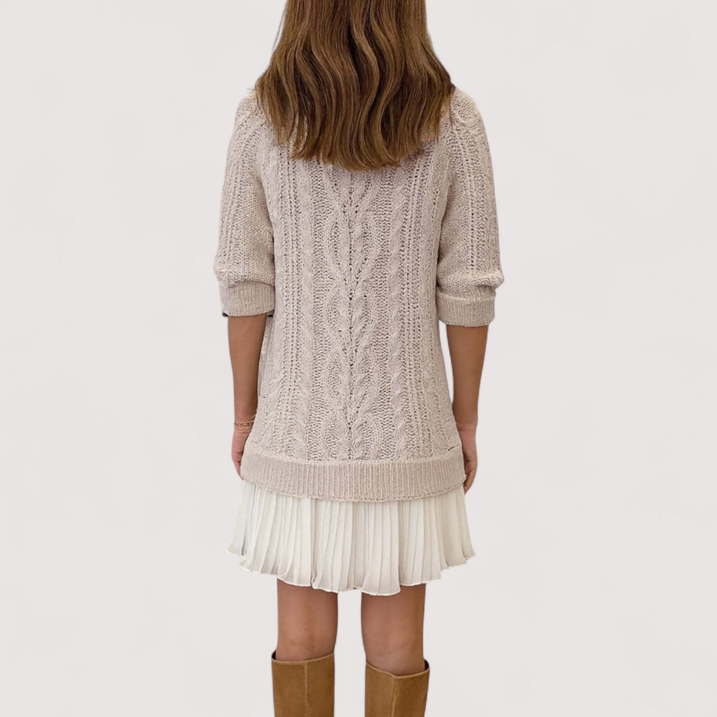 Women's Mini Dress Pleated Hem