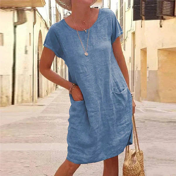 Women's Flowy Draped Tummy Control Dress