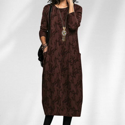 Warm Crew Neck Winter Dress