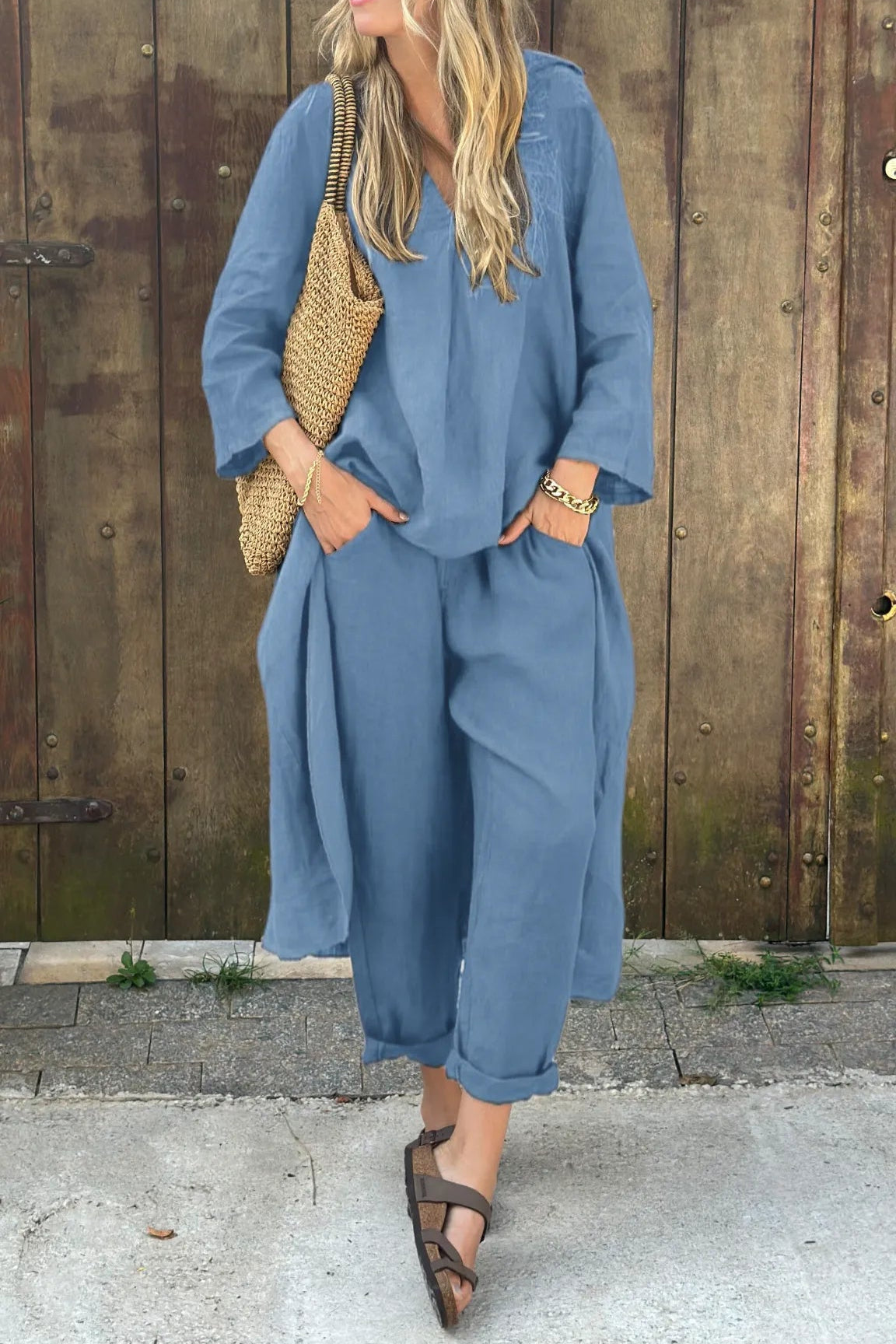 Women's Two Piece Set Relaxed Loose Fit Pants