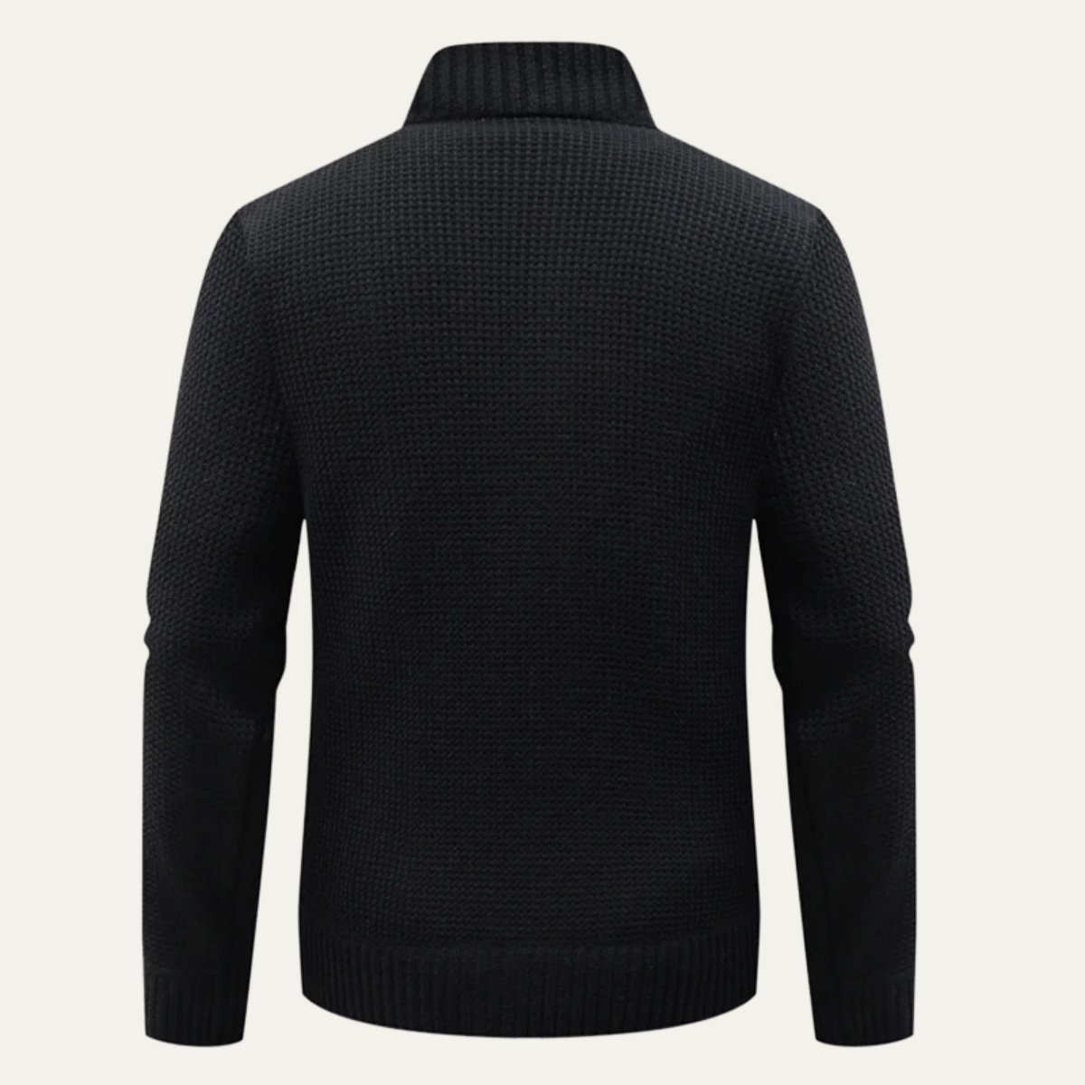 Men's Quilted Puffer Jacket Warm Black
