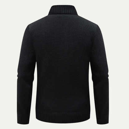 Men's Quilted Puffer Jacket Warm Black