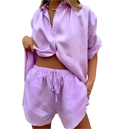 Sorelli Women's Cotton Two Piece Lounge Set