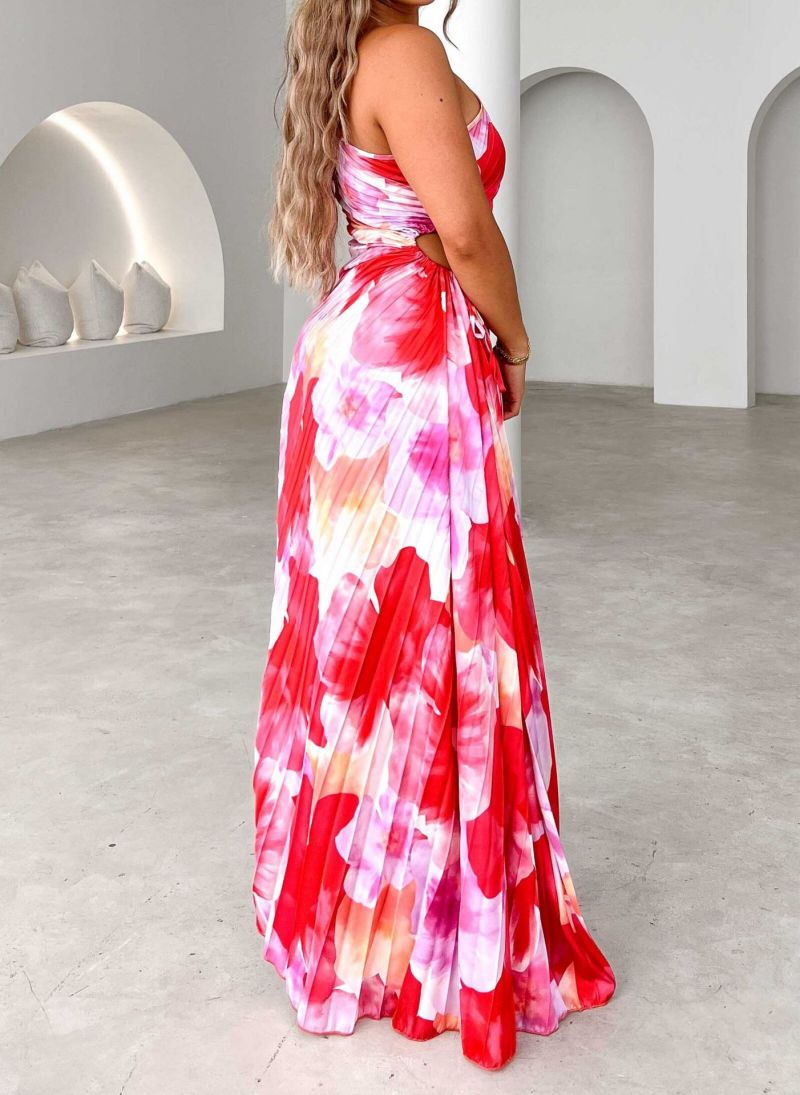 Flowy Ruffled Long Party Dress