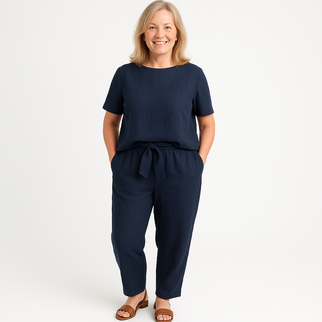 Women's Two Piece Casual And Tapered Pants Set - VibreMode