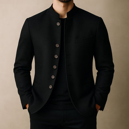 Marsimo Men's Wool Stand Collar Jacket