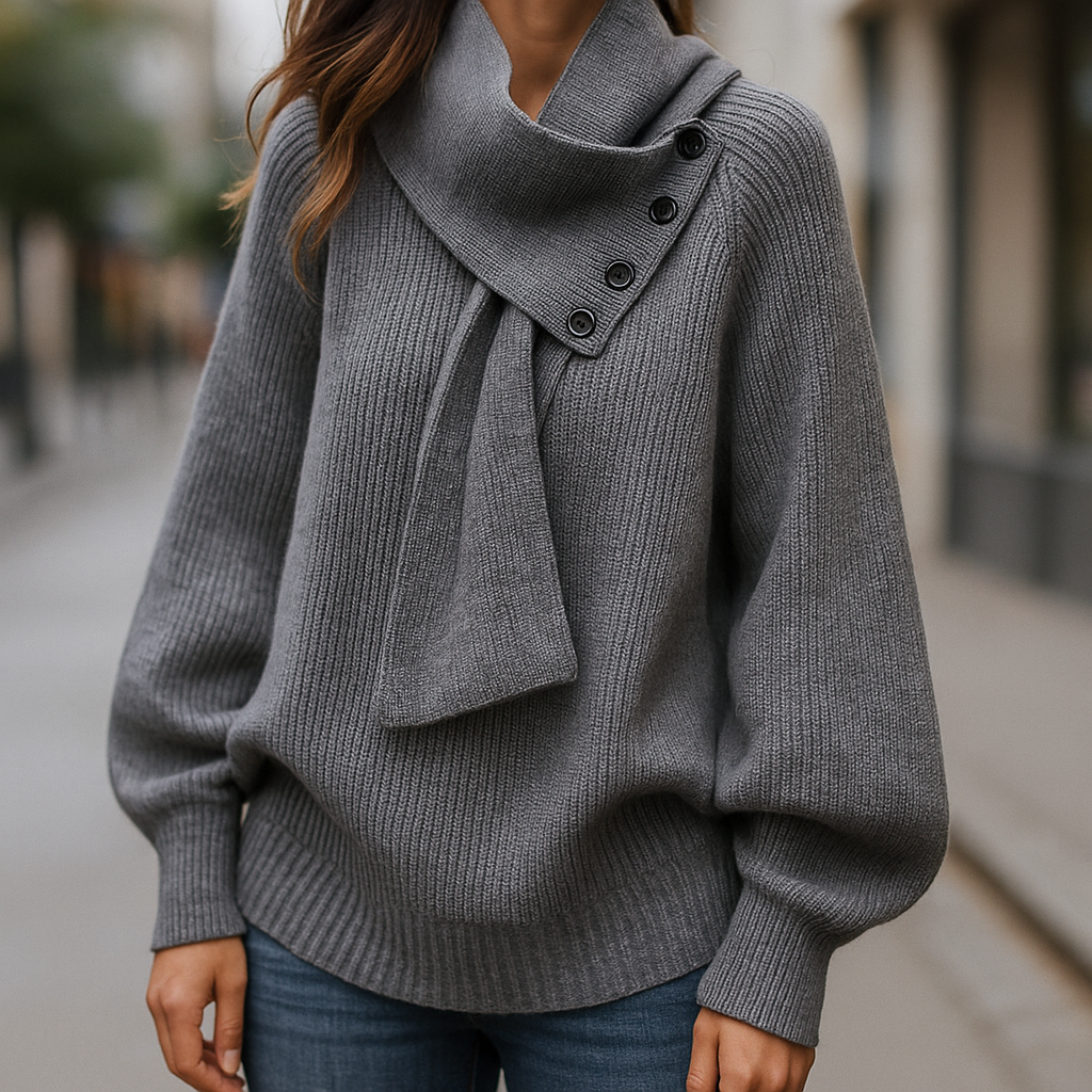 Women's Cozy Sweater Scarf Neck