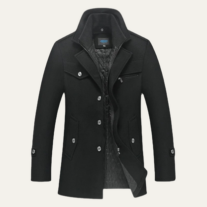 Men's Wool Blend Winter Coat Smart Casual