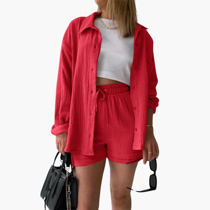 Women's 3 Piece Set High Waist Shorts