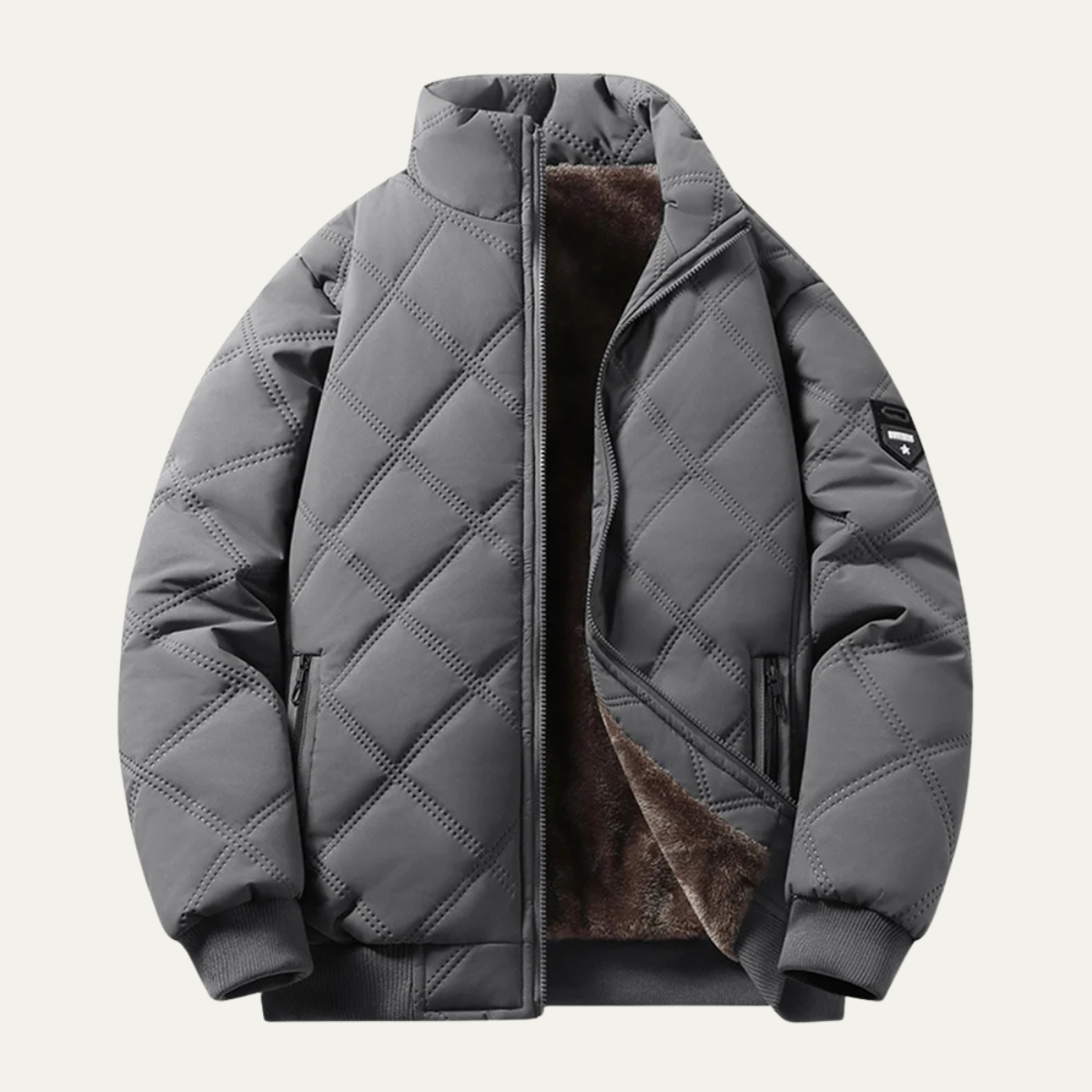 Men's Thermal Quilted Jacket Diamond Pattern