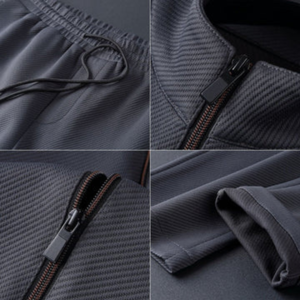 Men's Modern Fit Tracksuit Zip Up Jacket Joggers
