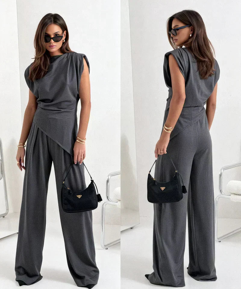 Women's Two Piece Straight Leg Pants Set