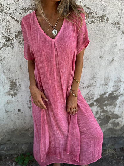 Women's Maxi Dress Flowy Garnet Cocktail