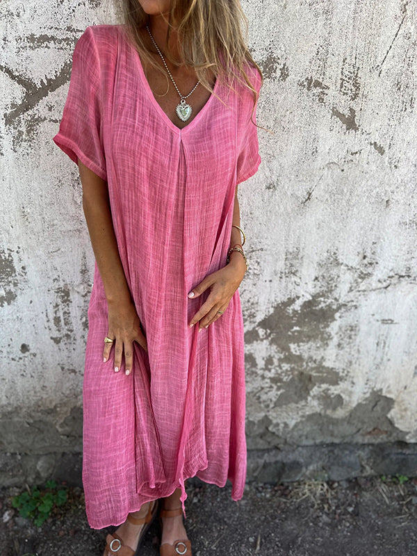 Women's Maxi Dress Flowy Garnet Cocktail